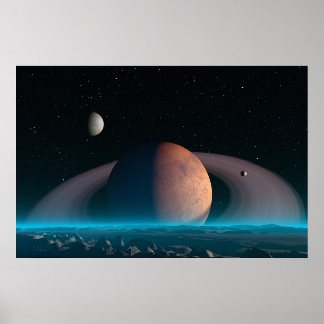 Quiet nightfall - space print (Front)