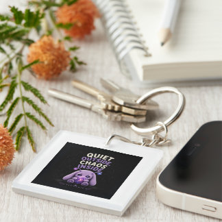 Quiet Outside Chaos Inside Keychain