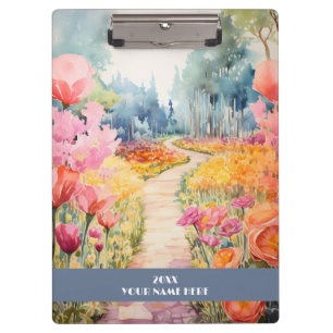 Quiet path through flower forest clipboard