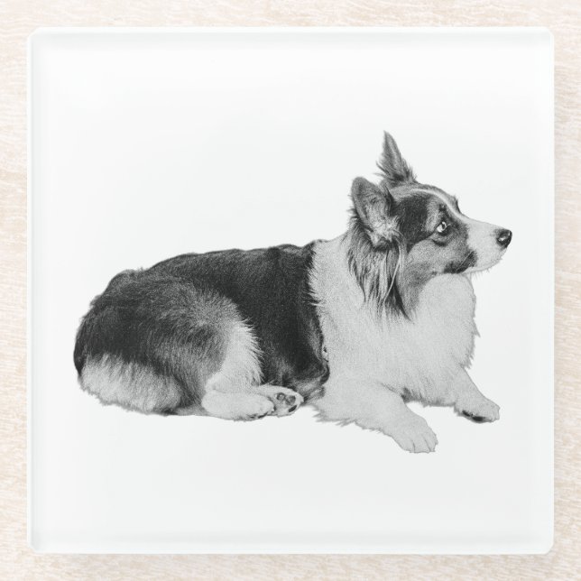 Quiet Pause Glass Coaster (Front)