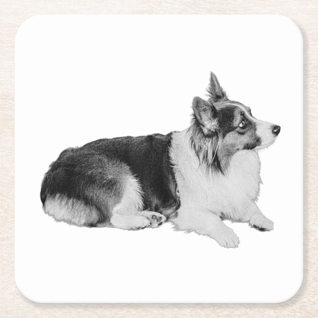 Quiet Pause Square Paper Coaster (Front)