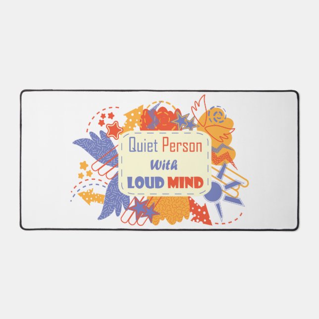 Quiet Person With Loud Mind blue yellow (Recto)