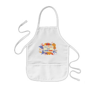 Quiet Person With Loud Mind blue yellow Kids Apron