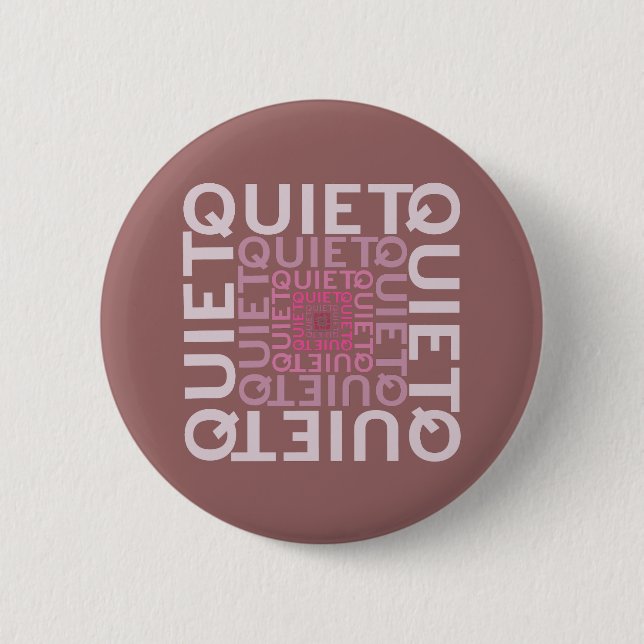 Quiet Pink Word Cloud 2 Inch Round Button (Front)