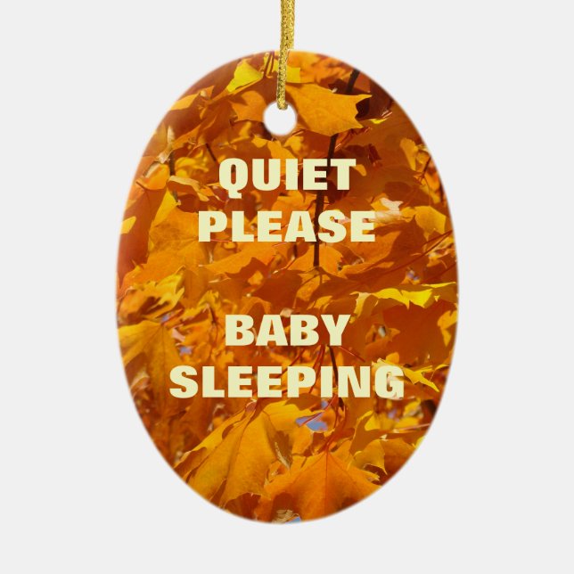 QUIET PLEASE BABY SLEEPING hanging ornaments (Front)