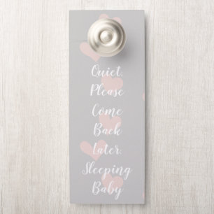 Quiet Please Come Back Later. Sleeping Baby Door Hanger