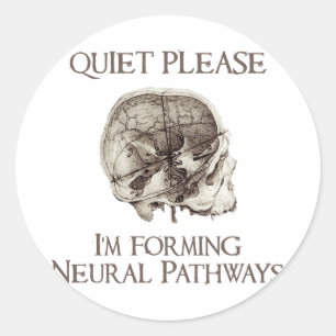 Quiet Please: I'm Forming Neural Pathways Classic Round Sticker