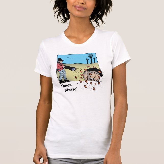 "Quiet, please" t-shirt (Front)