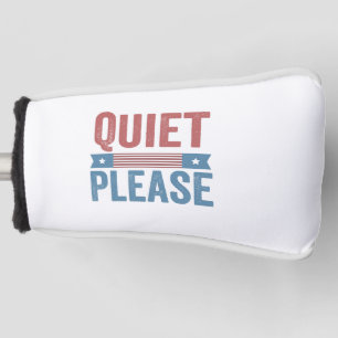 Quiet Please Trump Harris Debate President Golf Head Cover