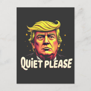 Quiet Please Trump Kamala President Debate  Announcement Postcard