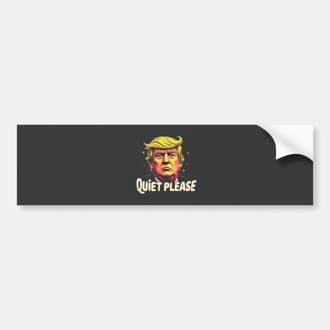 Quiet Please Trump Kamala President Debate  Bumper Sticker (Front)