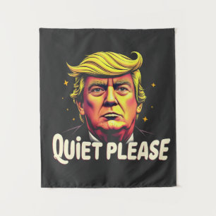 Quiet Please Trump Kamala President Debate Tapestry