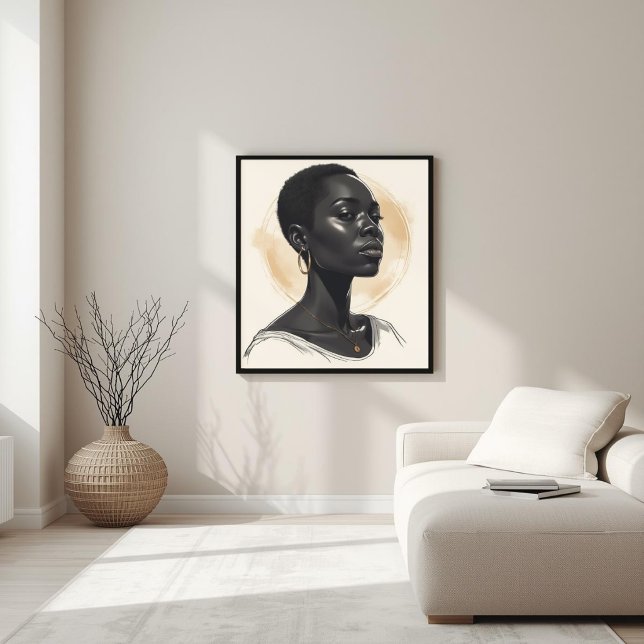 Quiet Power – Afrocentric Portrait IIV Poster (Creator Uploaded)