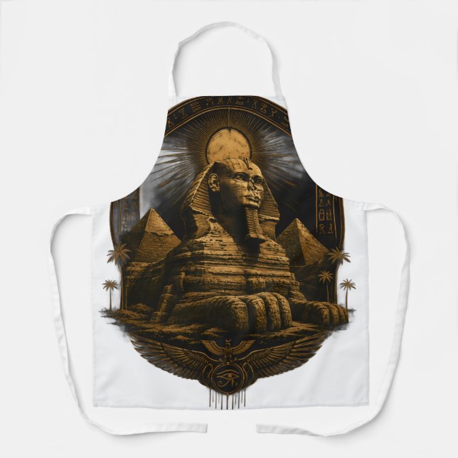 Quiet Power | Great Sphinx Egypt Design Apron (Front)