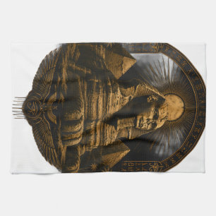 Quiet Power   Great Sphinx Egypt Design Kitchen Towel