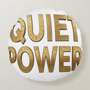 Quiet Power Great Sphinx Egypt Design Round Pillow