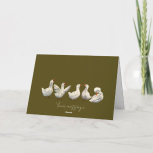 Quiet Quack: White Duck Starry Night Goose Card