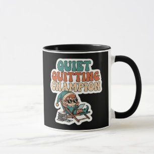 Quiet Quitting Elf Funny Office Humor Coffee Mug