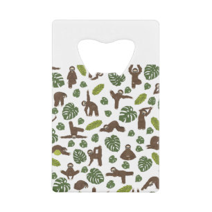 Quiet quitting Lazy Sloth Credit Card Bottle Opener