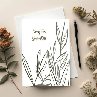 Quiet Reeds – Botanical Sympathy Card