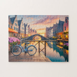 Quiet River Art with Bicycle Photo Puzzles Amerste