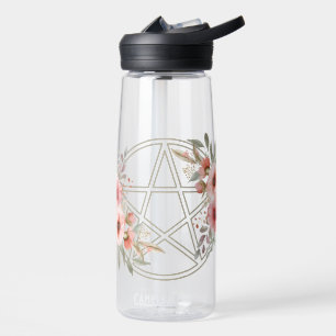 Quiet Sage Floral Pentacle Water Bottle