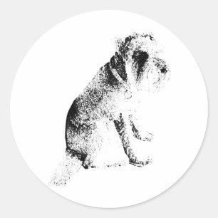 Quiet Strength, Bold Lines Classic Round Sticker