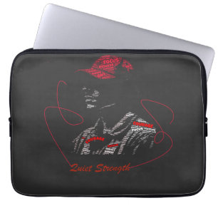 Quiet Strength Hooded Typography Laptop Sleeve