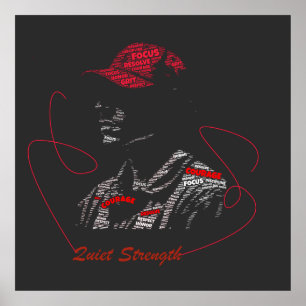 Quiet Strength Hoodie Typography Art Discipline Poster