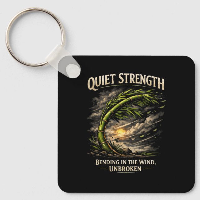 Quiet Strength Keychain (Front)