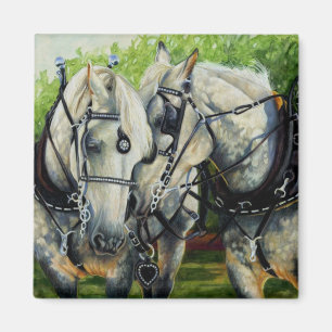 Quiet Strength - Percheron Horse Team Magnet