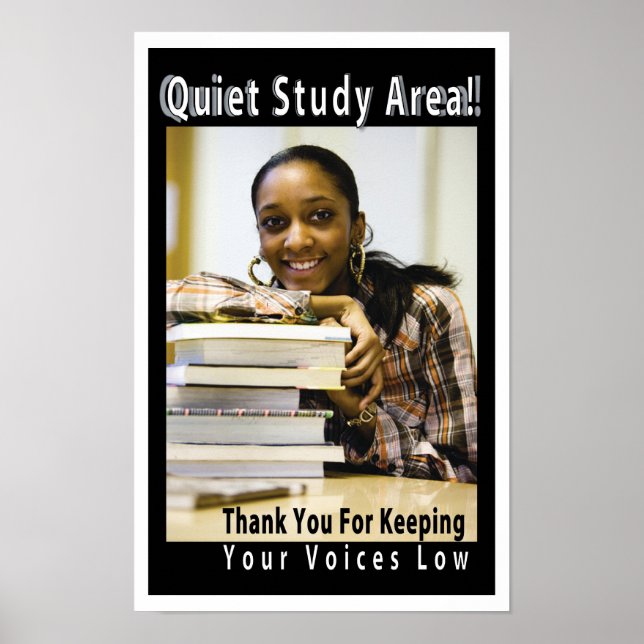 Quiet Study Area Academic Library Poster (Front)