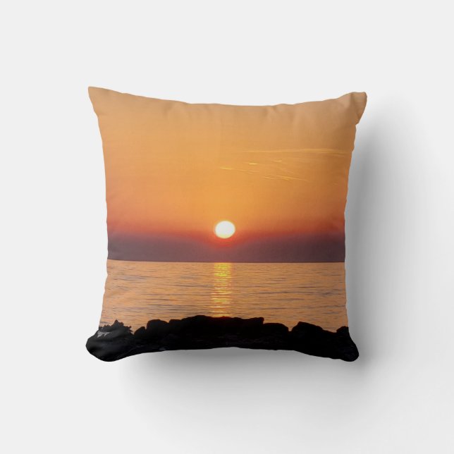 Quiet Sunset Nature Photography Throw Pillow (Front)