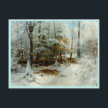 Quiet Winter Afternoon  Postcard<br><div class="desc">Quiet Winter Afternoon is a painting by William Bliss Baker -American,  1859 – 1886</div>