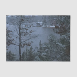 Quiet Winter Lake Tissue Paper
