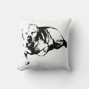 Quiet Yawn, Cozy Labrador Throw Pillow