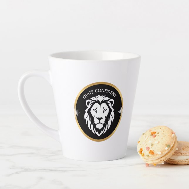 Quietly Confident – Minimal Typography Design for  Latte Mug (In Situ)