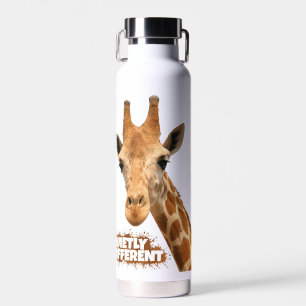 Quietly Different Giraffe - Giraffe Art Water Bottle