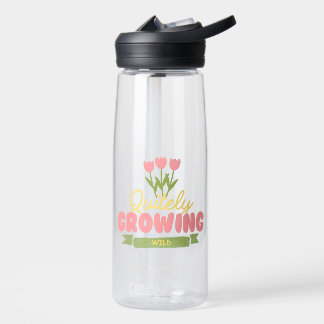 Quietly Growing Wild | Inspirational Floral Water  Bottle