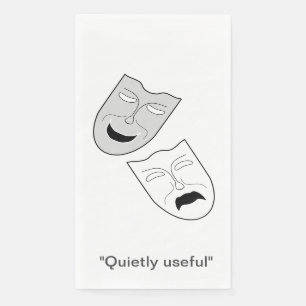 “Quietly Useful” Theatre Masks Towel Napkin