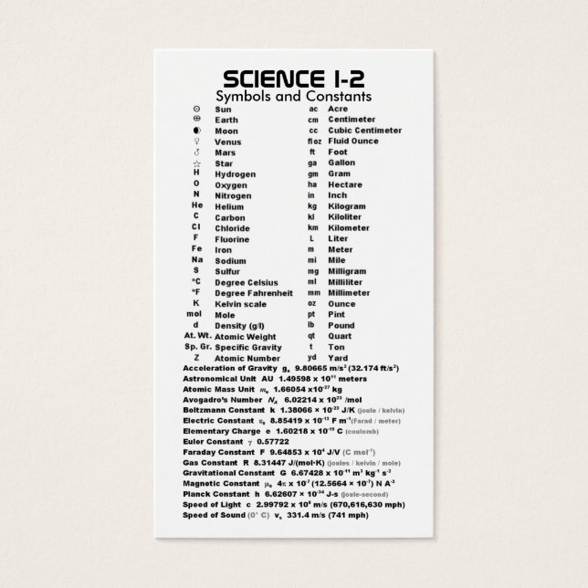 Quik-Ref Science I-2 Pocket (Front)