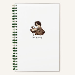 Quill and Curls: Pages of Possibility Notebook