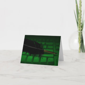Quill and Keyboard Card