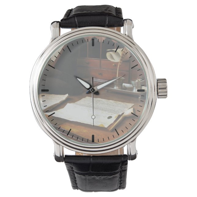 Quill, Papers and Pipe Watch (Front)