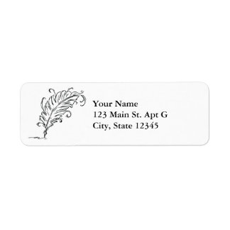 Quill Pen Address Label
