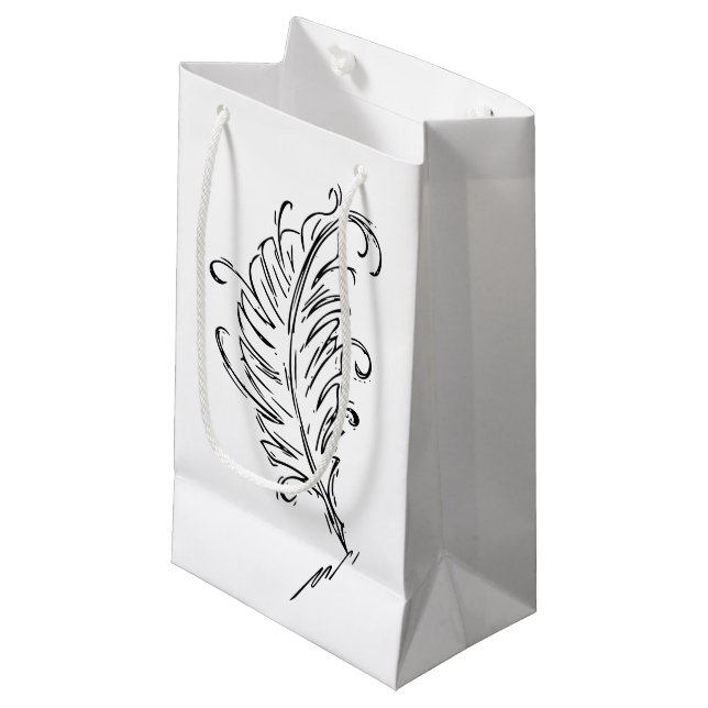 Quill Pen Gift Bag (Front Angled)