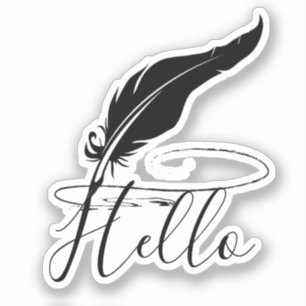 Quill pen hello