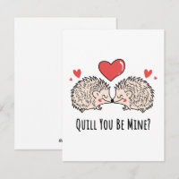 Quill You Be Mine: Hedgehog Love Couple Kiss