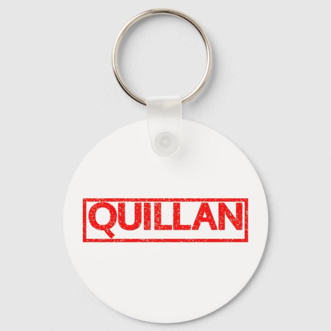 Quillan Stamp Keychain (Front)