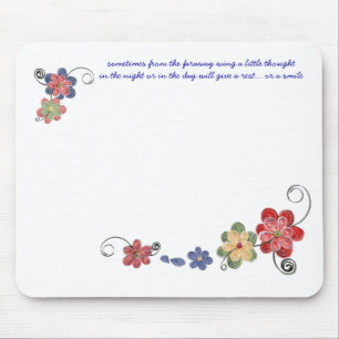 Quilled Flowers Mouse Pad